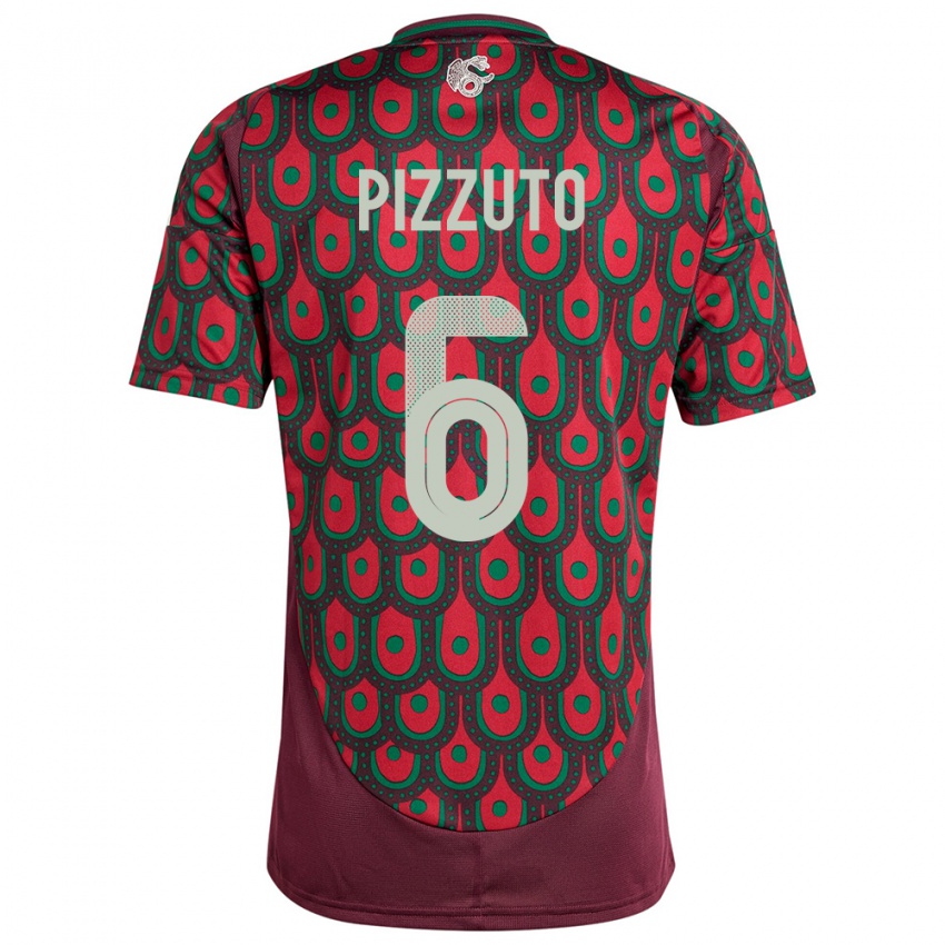 Criança Camisola México Eugenio Pizzuto #6 Marrom Principal 24-26 Camisa Brasil