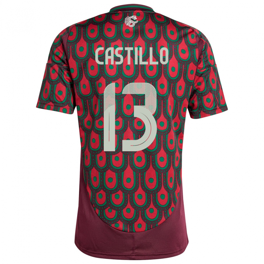 Criança Camisola México Jose Castillo #13 Marrom Principal 24-26 Camisa Brasil