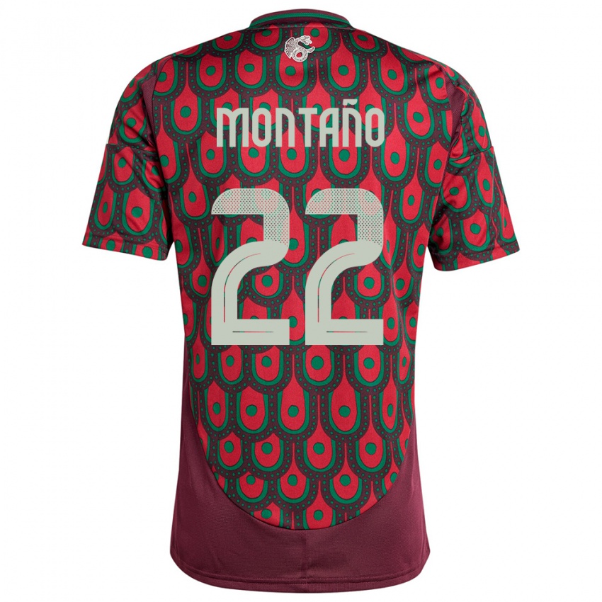 Criança Camisola México Andres Montano #22 Marrom Principal 24-26 Camisa Brasil