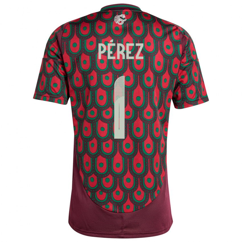 Criança Camisola México Emiliano Perez #1 Marrom Principal 24-26 Camisa Brasil