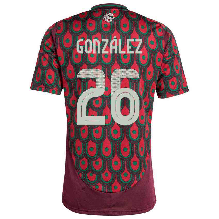 Criança Camisola México Bryan Gonzalez #26 Marrom Principal 24-26 Camisa Brasil