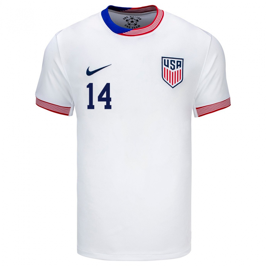 Criança Camisola Estados Unidos Jalen Neal #14 Branco Principal 24-26 Camisa Brasil