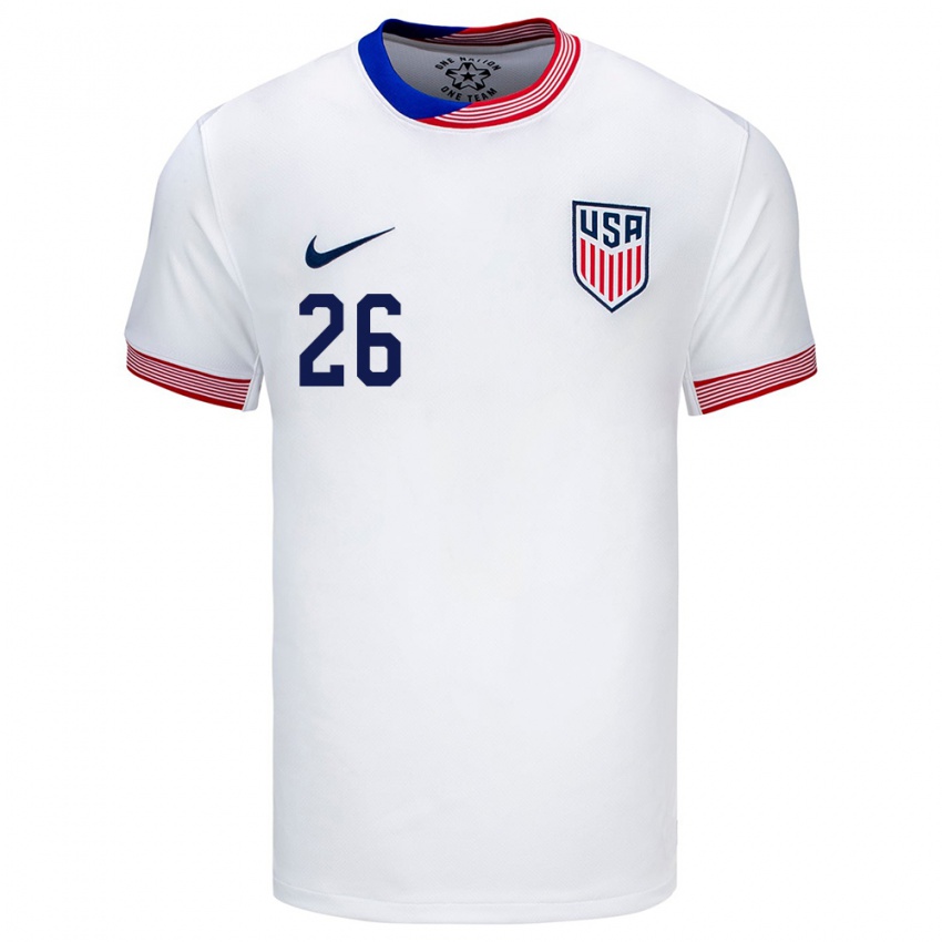 Criança Camisola Estados Unidos Josh Sargent #26 Branco Principal 24-26 Camisa Brasil