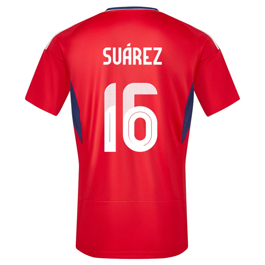Criança Camisola Costa Rica Aaron Suarez #16 Vermelho Principal 24-26 Camisa Brasil