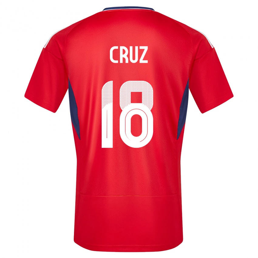 Criança Camisola Costa Rica Aaron Cruz #18 Vermelho Principal 24-26 Camisa Brasil