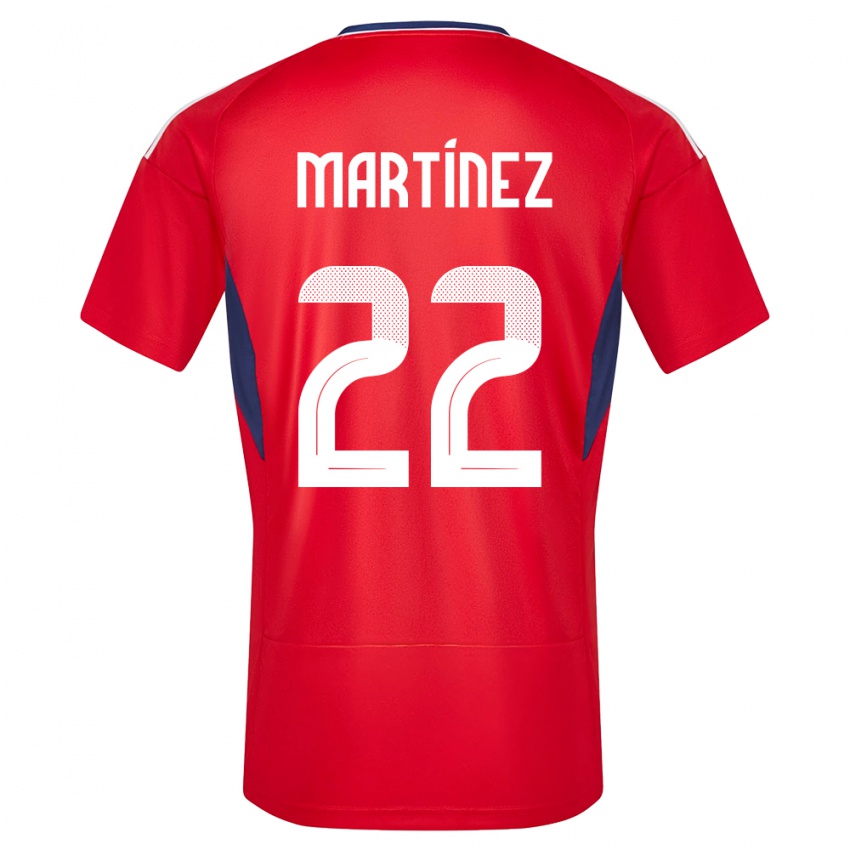 Criança Camisola Costa Rica Carlos Martinez #22 Vermelho Principal 24-26 Camisa Brasil