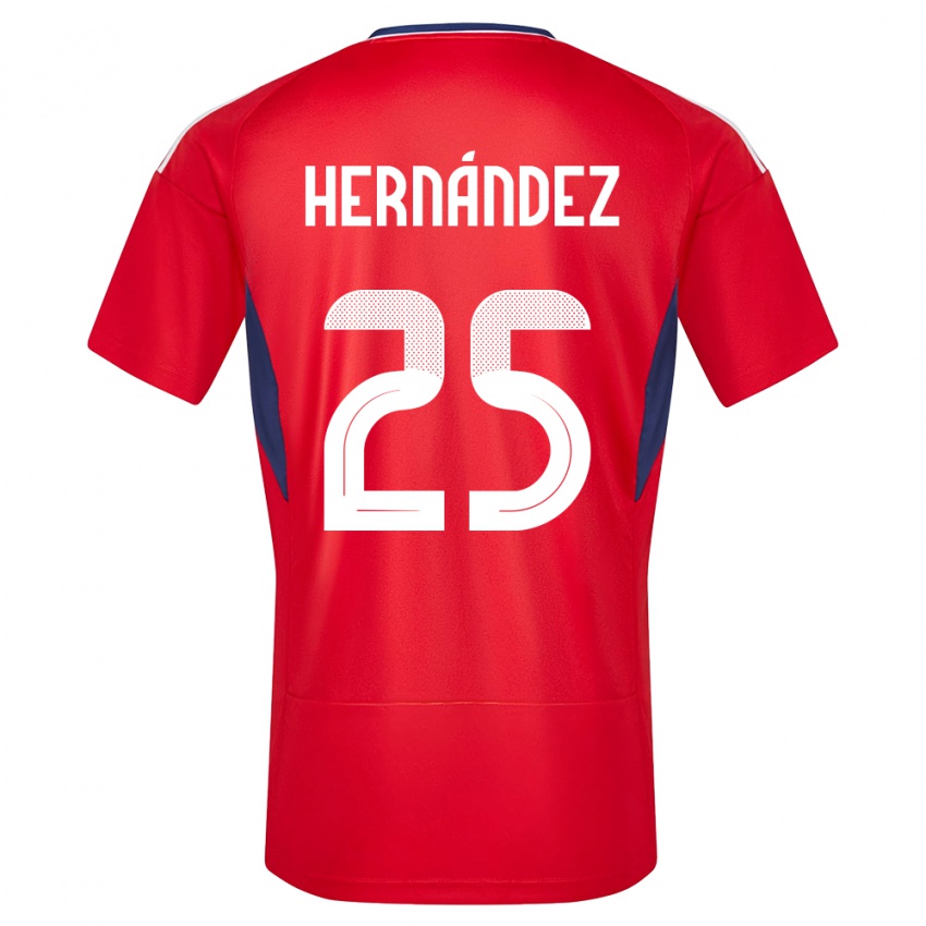 Criança Camisola Costa Rica Anthony Hernandez #25 Vermelho Principal 24-26 Camisa Brasil