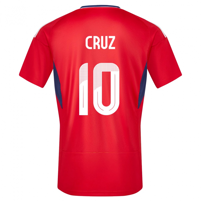Criança Camisola Costa Rica Shirley Cruz #10 Vermelho Principal 24-26 Camisa Brasil