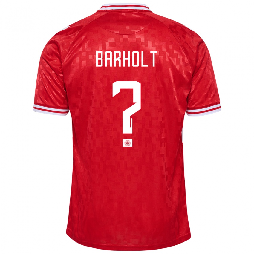 Criança Camisola Dinamarca Noah Barholt #0 Vermelho Principal 24-26 Camisa Brasil