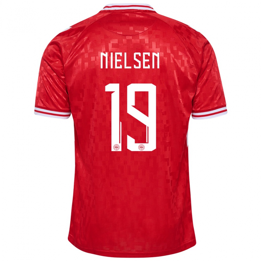 Criança Camisola Dinamarca Casper Nielsen #19 Vermelho Principal 24-26 Camisa Brasil
