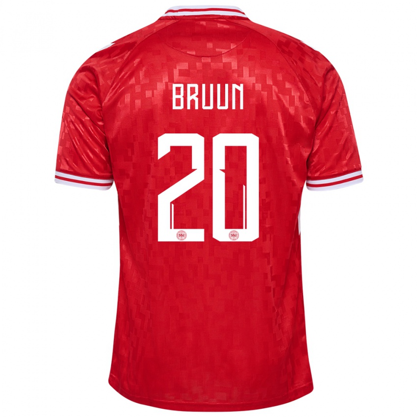 Criança Camisola Dinamarca Signe Bruun #20 Vermelho Principal 24-26 Camisa Brasil