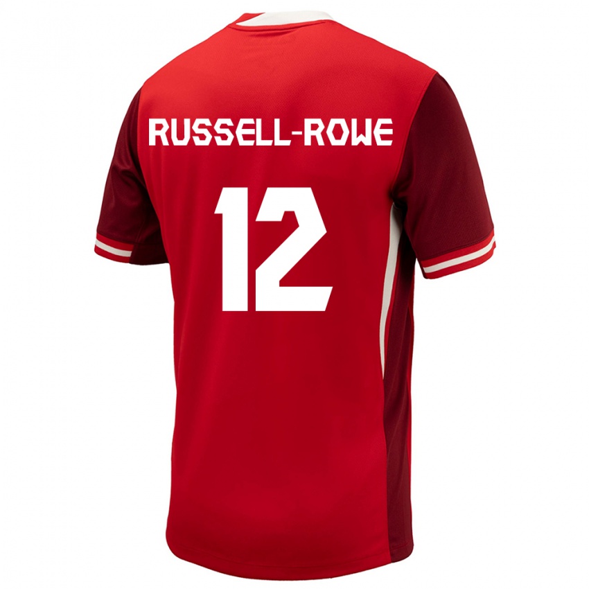 Criança Camisola Canadá Jacen Russell-Rowe #12 Vermelho Principal 24-26 Camisa Brasil