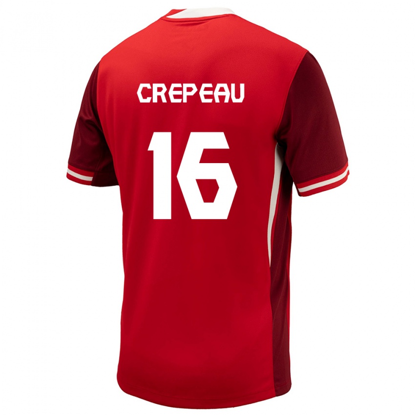 Criança Camisola Canadá Maxime Crepeau #16 Vermelho Principal 24-26 Camisa Brasil