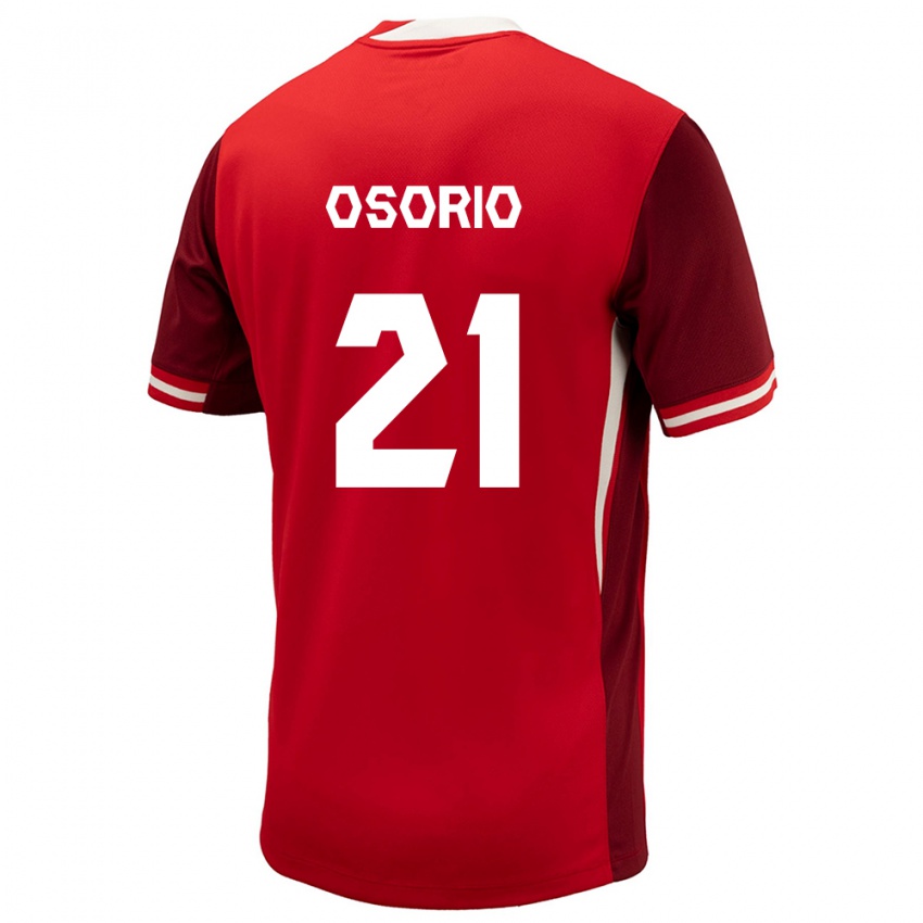 Criança Camisola Canadá Jonathan Osorio #21 Vermelho Principal 24-26 Camisa Brasil