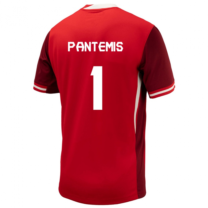 Criança Camisola Canadá James Pantemis #1 Vermelho Principal 24-26 Camisa Brasil