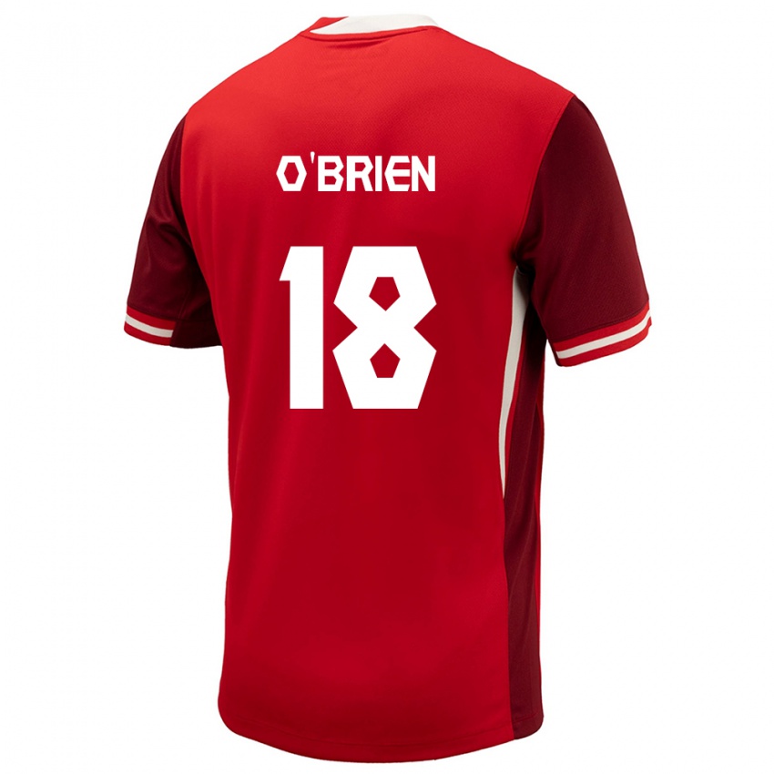 Criança Camisola Canadá Alexander O'brien #18 Vermelho Principal 24-26 Camisa Brasil