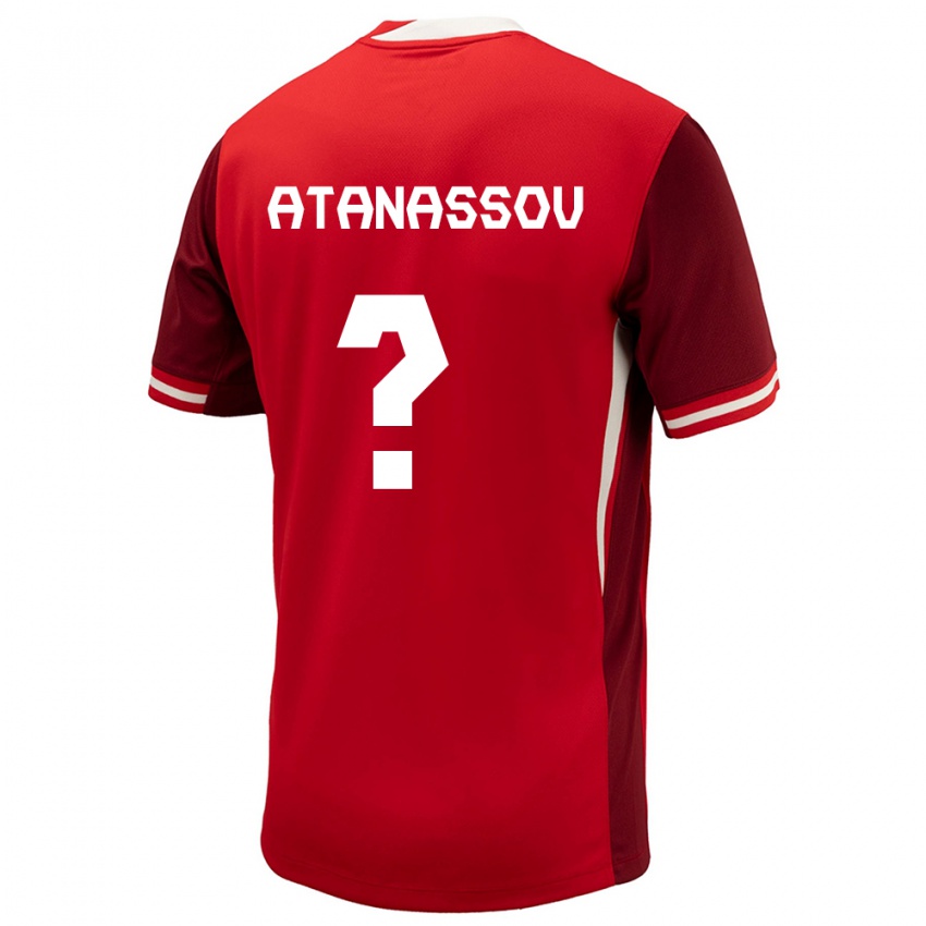 Criança Camisola Canadá Georgi Atanassov #0 Vermelho Principal 24-26 Camisa Brasil