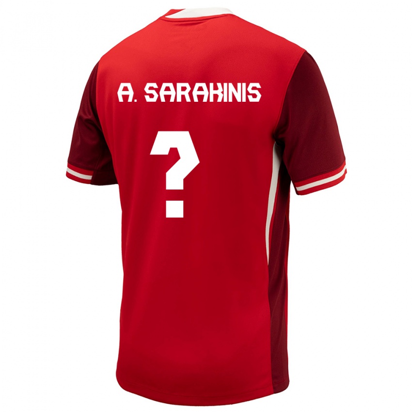 Criança Camisola Canadá Alexander Sarakinis #0 Vermelho Principal 24-26 Camisa Brasil