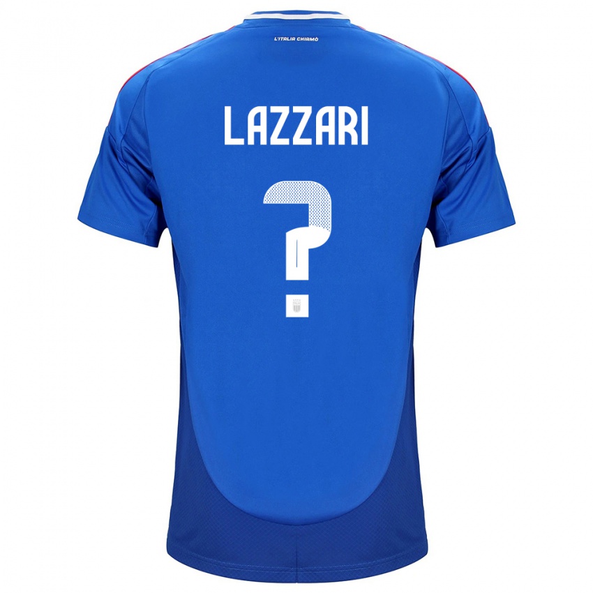 Criança Camisola Itália Manuel Lazzari #0 Azul Principal 24-26 Camisa Brasil