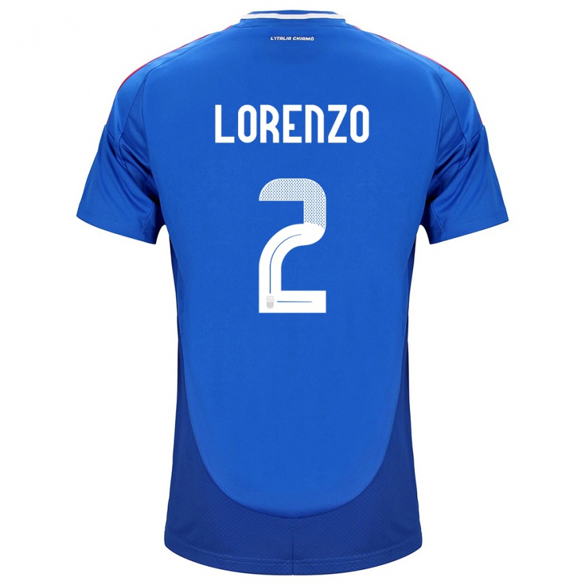 Criança Camisola Itália Giovanni Di Lorenzo #2 Azul Principal 24-26 Camisa Brasil
