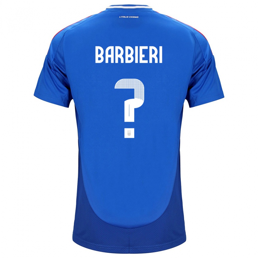 Criança Camisola Itália Tommaso Barbieri #0 Azul Principal 24-26 Camisa Brasil