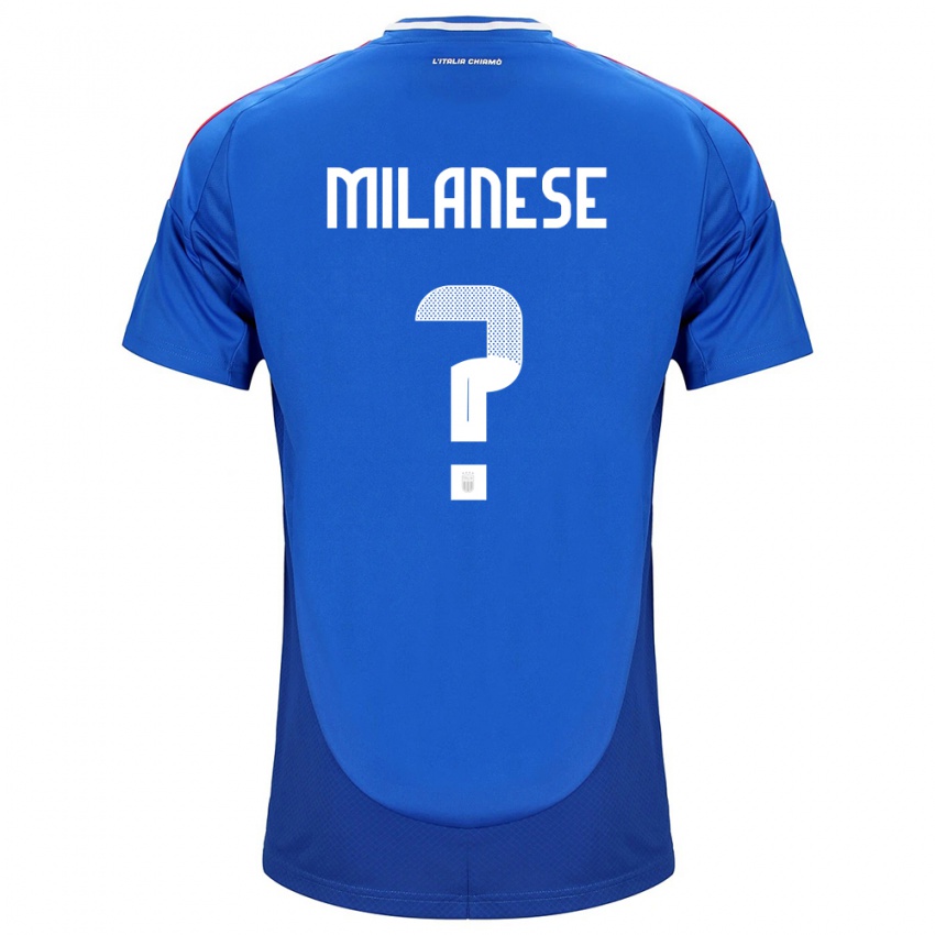 Criança Camisola Itália Tommaso Milanese #0 Azul Principal 24-26 Camisa Brasil