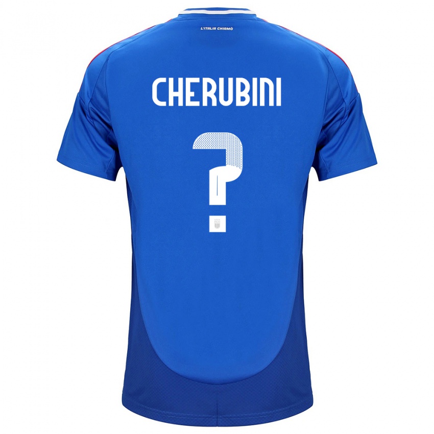 Criança Camisola Itália Luigi Cherubini #0 Azul Principal 24-26 Camisa Brasil