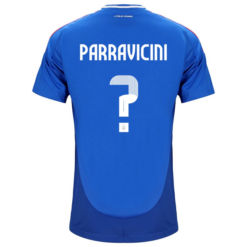 Criança Camisola Itália Fabio Parravicini #0 Azul Principal 24-26 Camisa Brasil