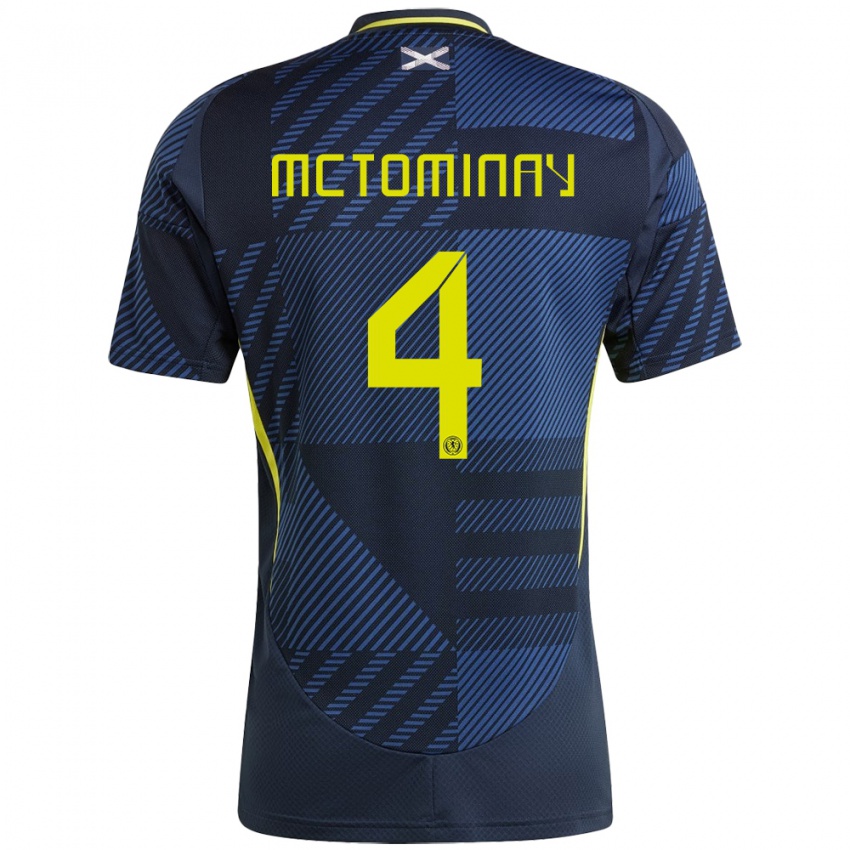 Criança Camisola Escócia Scott Mctominay #4 Azul Escuro Principal 24-26 Camisa Brasil