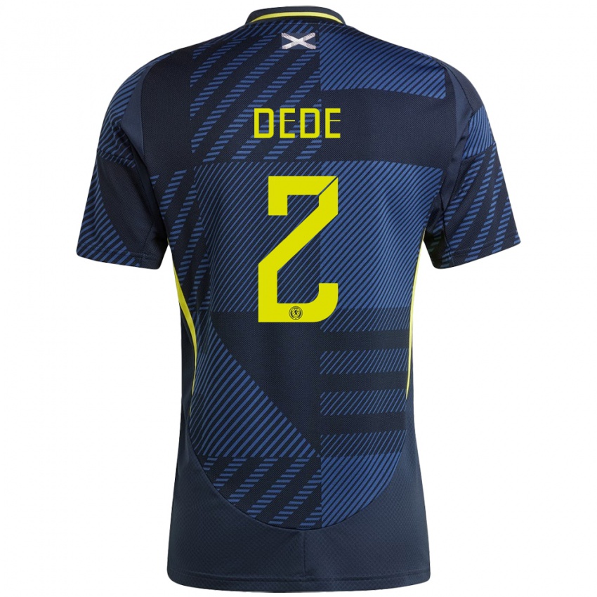 Criança Camisola Escócia Josh Dede #2 Azul Escuro Principal 24-26 Camisa Brasil