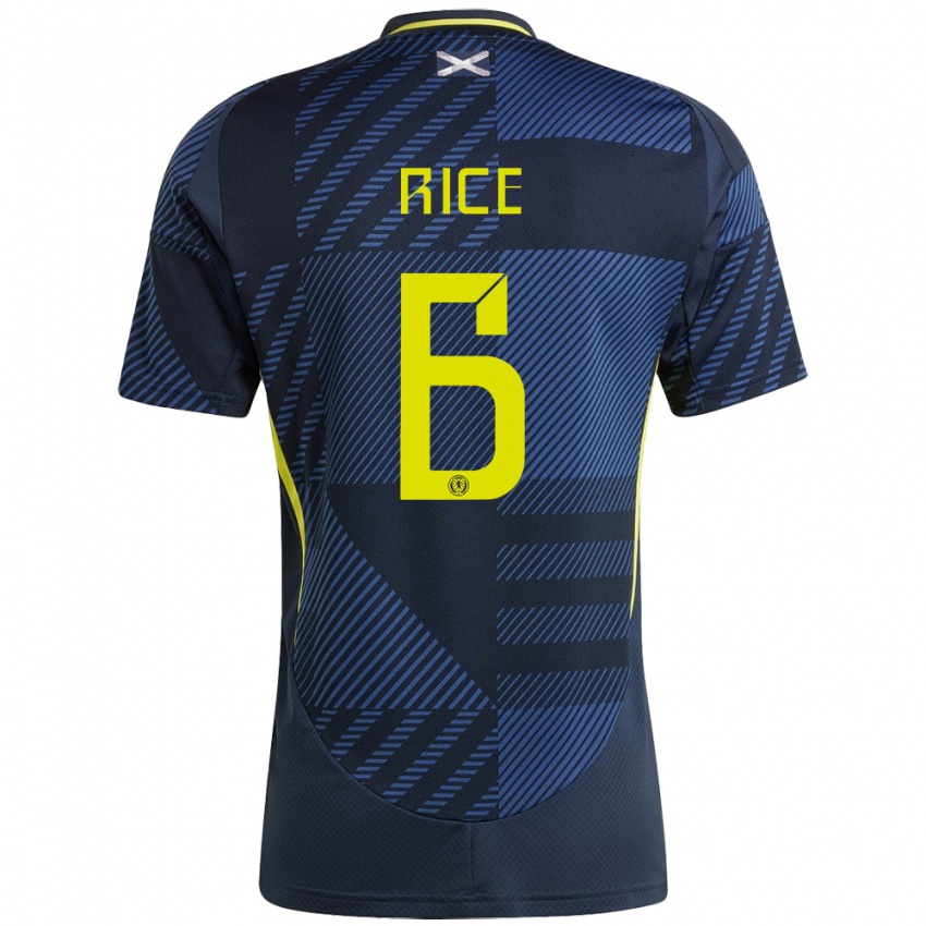 Criança Camisola Escócia Bailey Rice #6 Azul Escuro Principal 24-26 Camisa Brasil