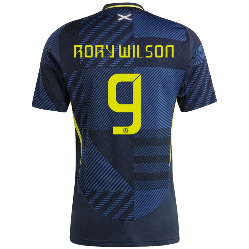 Criança Camisola Escócia Rory Wilson #9 Azul Escuro Principal 24-26 Camisa Brasil