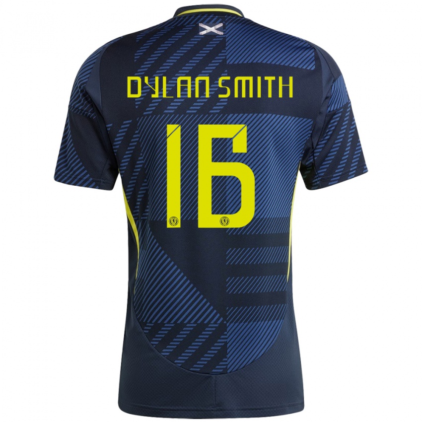 Criança Camisola Escócia Dylan Smith #16 Azul Escuro Principal 24-26 Camisa Brasil