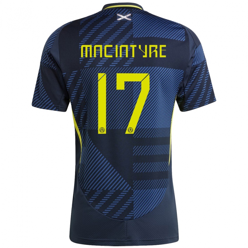 Criança Camisola Escócia Jacob Macintyre #17 Azul Escuro Principal 24-26 Camisa Brasil