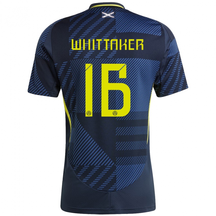 Criança Camisola Escócia Rory Whittaker #16 Azul Escuro Principal 24-26 Camisa Brasil