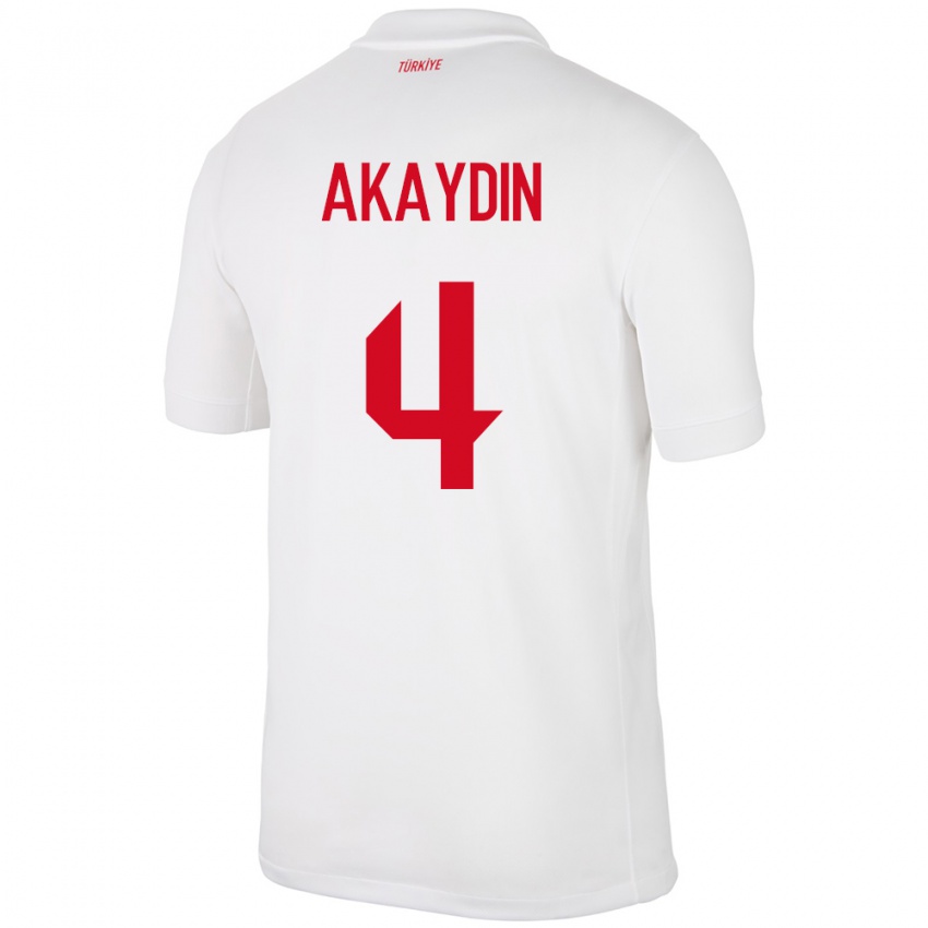 Criança Camisola Turquia Samet Akaydin #4 Branco Principal 24-26 Camisa Brasil