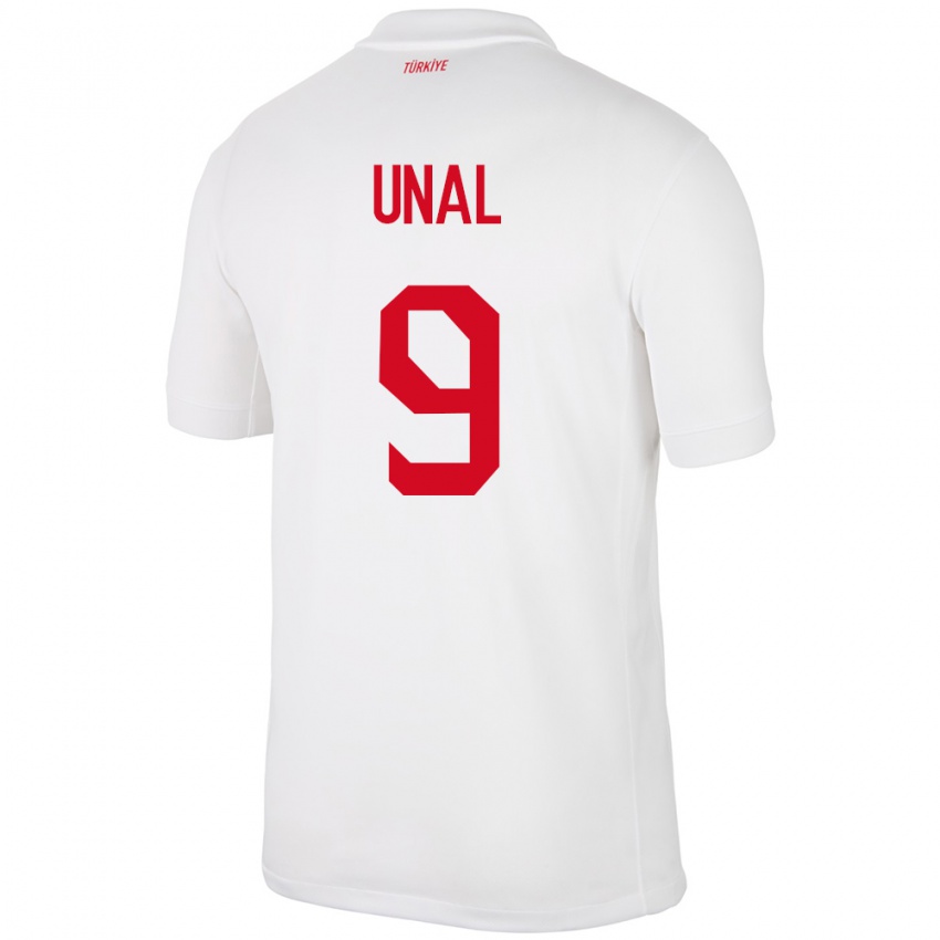 Criança Camisola Turquia Enes Ünal #9 Branco Principal 24-26 Camisa Brasil