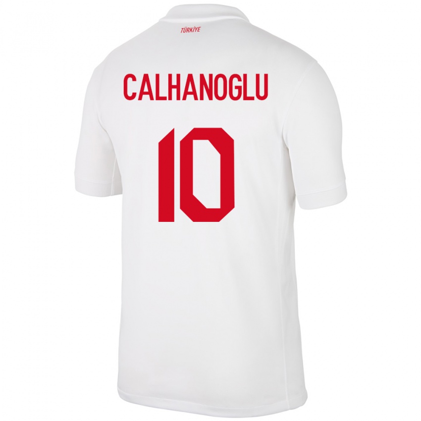 Criança Camisola Turquia Hakan Çalhanoğlu #10 Branco Principal 24-26 Camisa Brasil