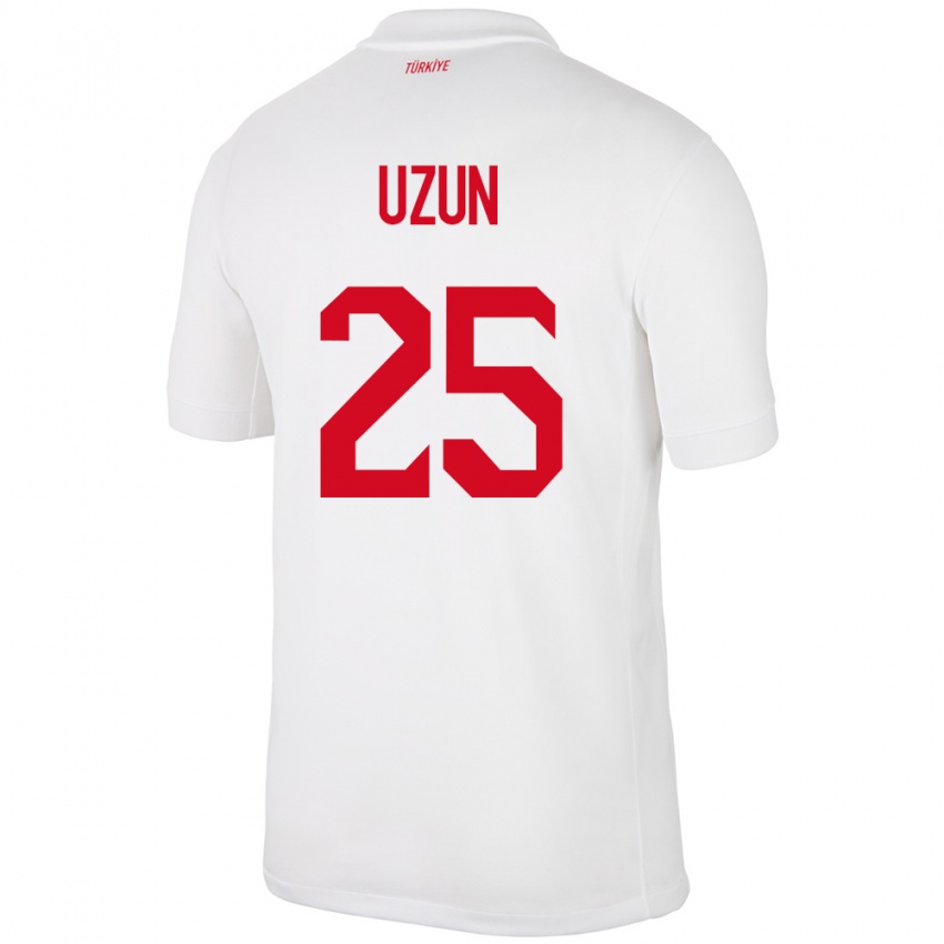 Criança Camisola Turquia Can Uzun #25 Branco Principal 24-26 Camisa Brasil