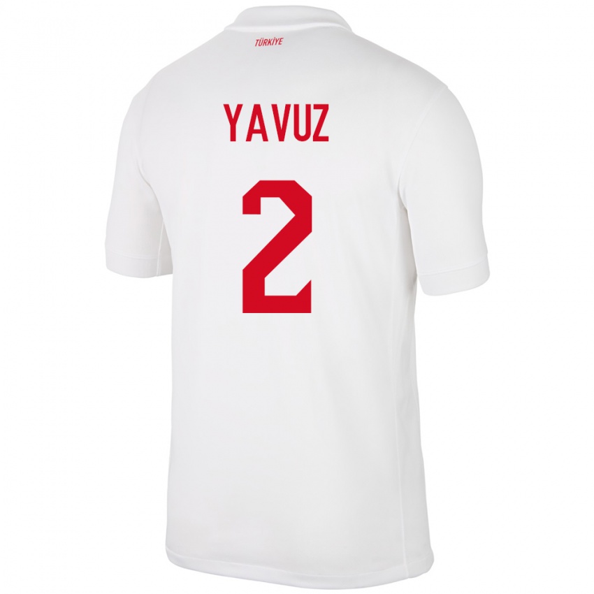 Criança Camisola Turquia Batuhan Yavuz #2 Branco Principal 24-26 Camisa Brasil