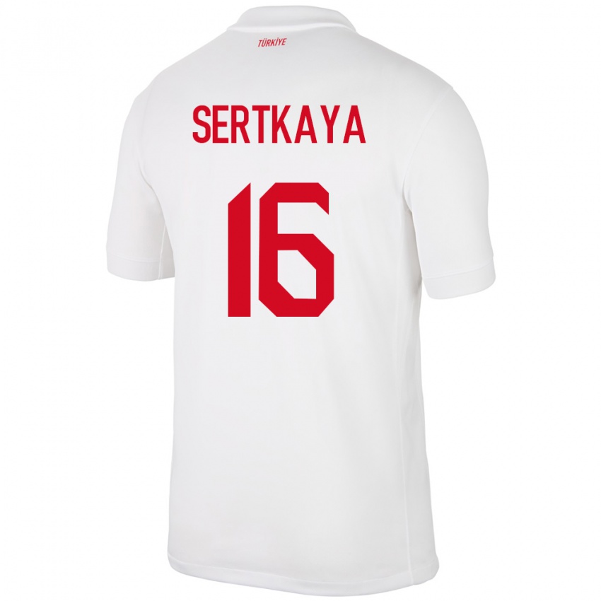 Criança Camisola Turquia Yusuf Sertkaya #16 Branco Principal 24-26 Camisa Brasil