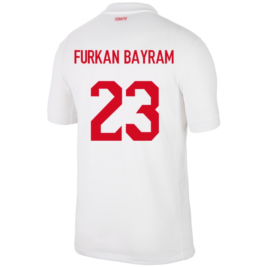 Criança Camisola Turquia Mert Furkan Bayram #23 Branco Principal 24-26 Camisa Brasil