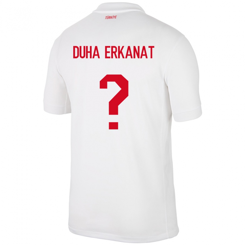 Criança Camisola Turquia Ahmet Duha Erkanat #0 Branco Principal 24-26 Camisa Brasil