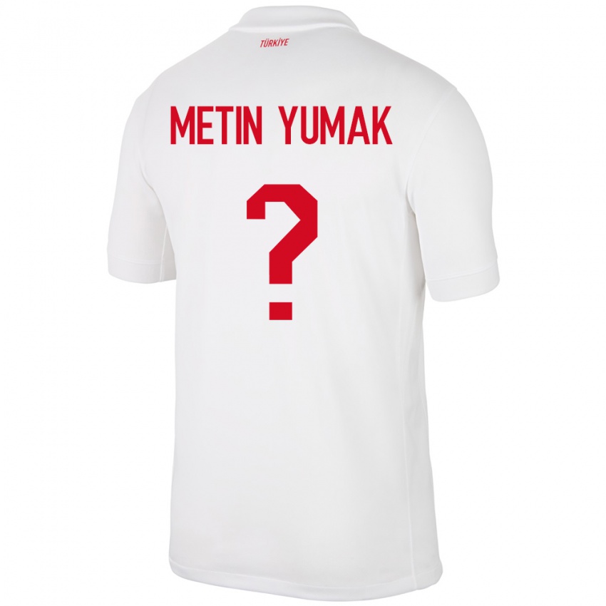 Criança Camisola Turquia Yiğit Metin Yumak #0 Branco Principal 24-26 Camisa Brasil