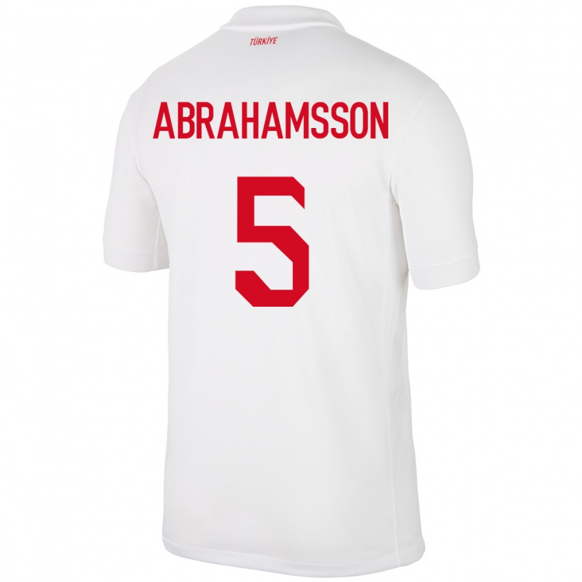 Criança Camisola Turquia Sejde Aylin Abrahamsson #5 Branco Principal 24-26 Camisa Brasil