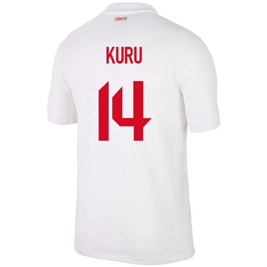 Criança Camisola Turquia Büşra Kuru #14 Branco Principal 24-26 Camisa Brasil