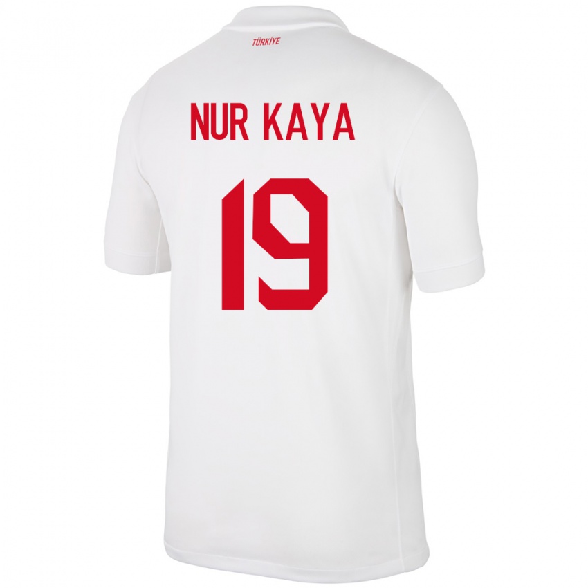 Criança Camisola Turquia Cansu Nur Kaya #19 Branco Principal 24-26 Camisa Brasil