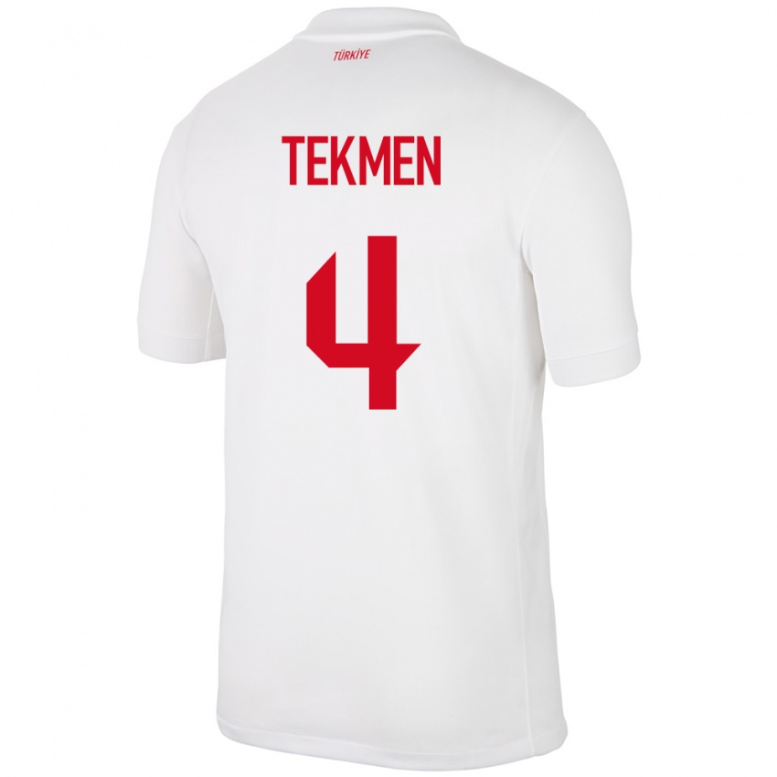 Criança Camisola Turquia Ece Tekmen #4 Branco Principal 24-26 Camisa Brasil