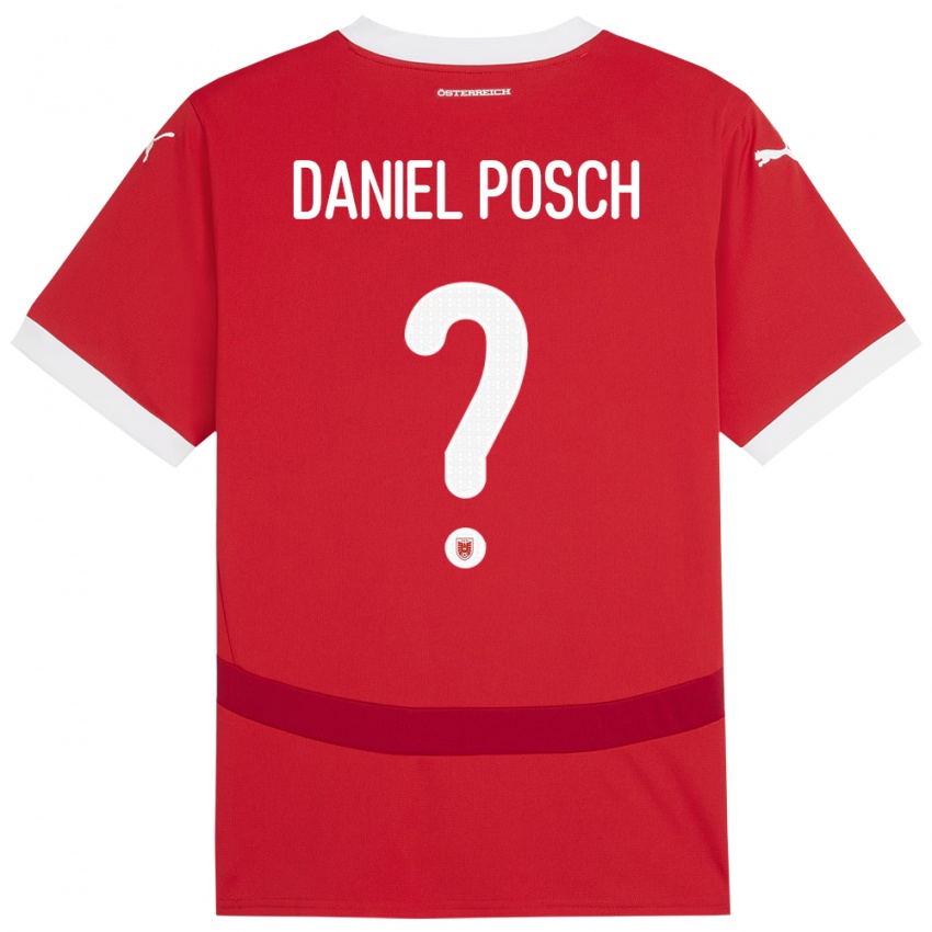 Criança Camisola Áustria Daniel Posch #0 Vermelho Principal 24-26 Camisa Brasil