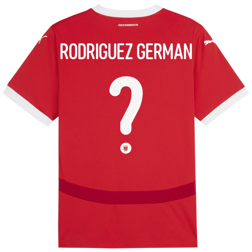 Criança Camisola Áustria Ryan Rodriguez German #0 Vermelho Principal 24-26 Camisa Brasil